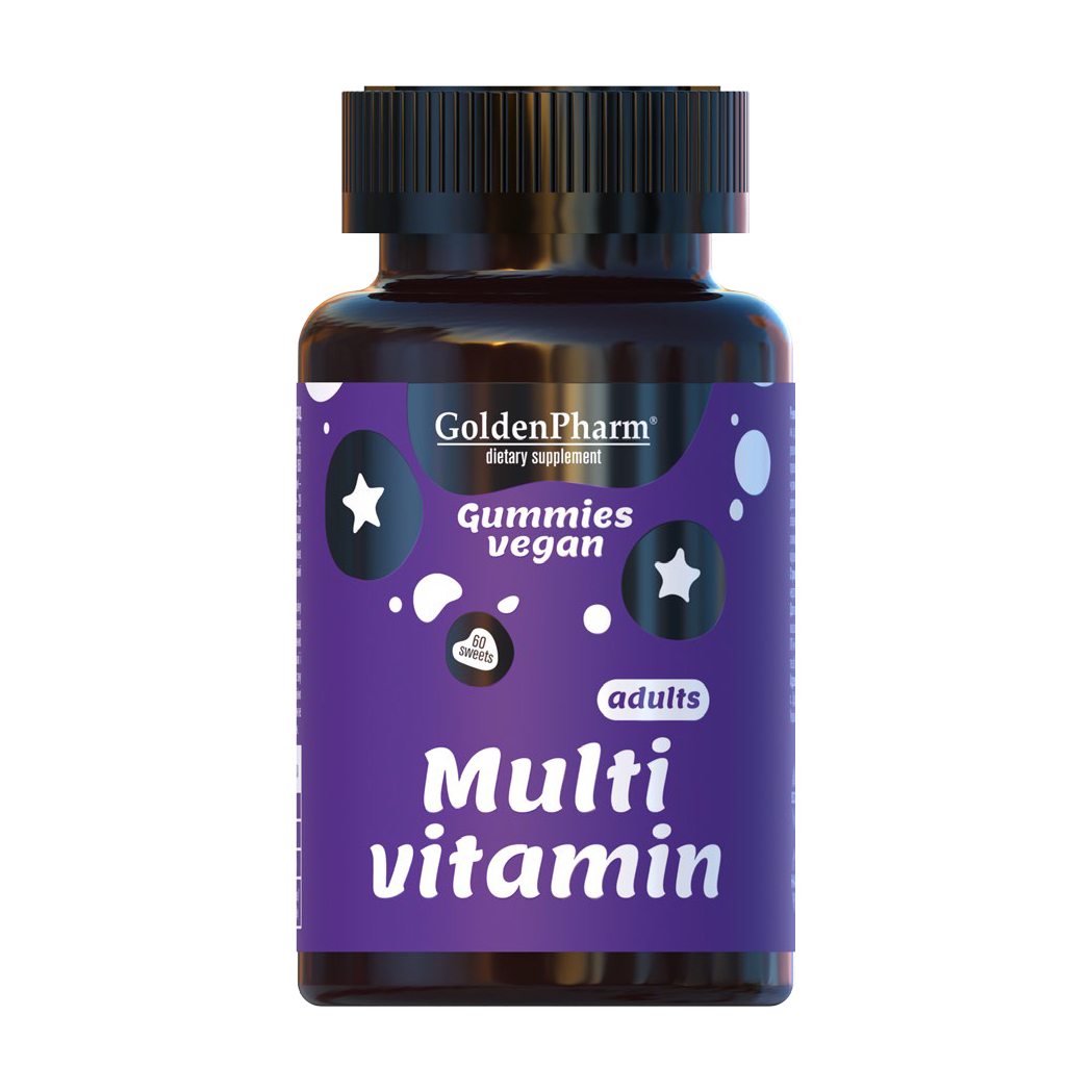 Мультивітаміни Golden Pharm Multi Vitamin Веганський мармелад, 60 жувальних цукерок